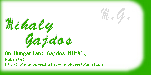 mihaly gajdos business card